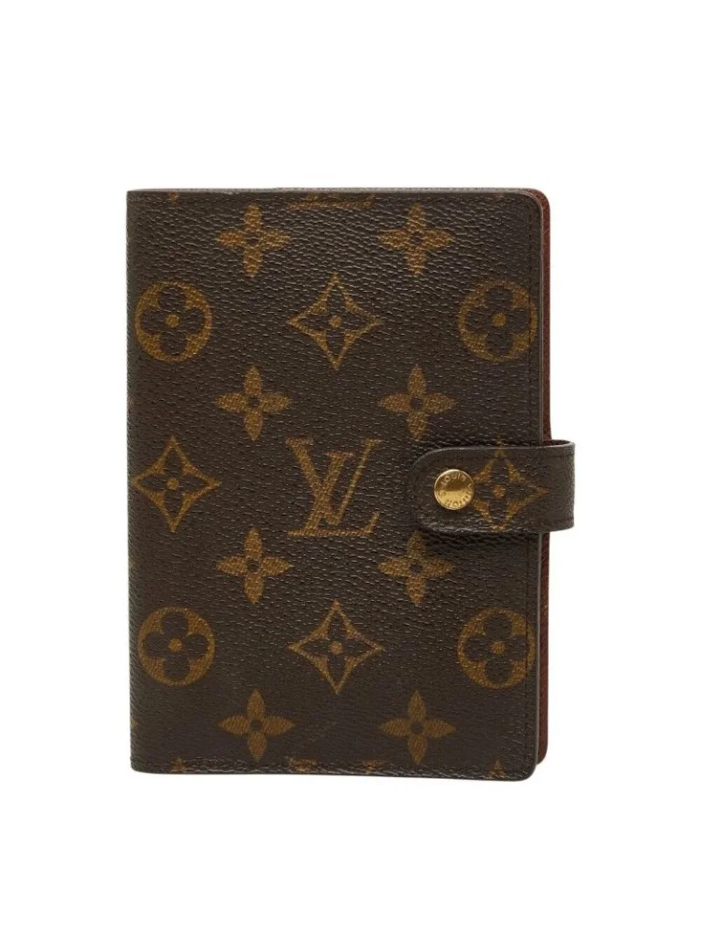 Louis Vuitton Monogram Agenda PM Notebook Cover Brown Leather